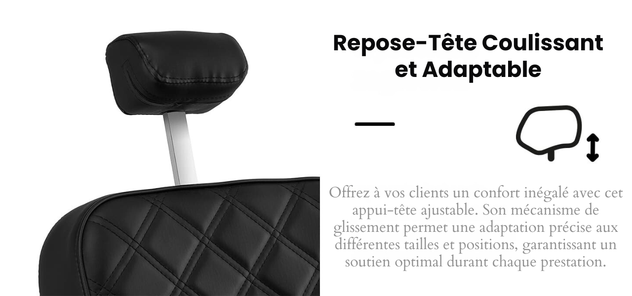 Fauteuil Barbier Professionnel Eleganzo Noir Extra